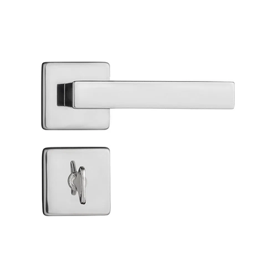 Fechadura de banheiro Pado Concept cromada com roseta quadrada de 40 mm