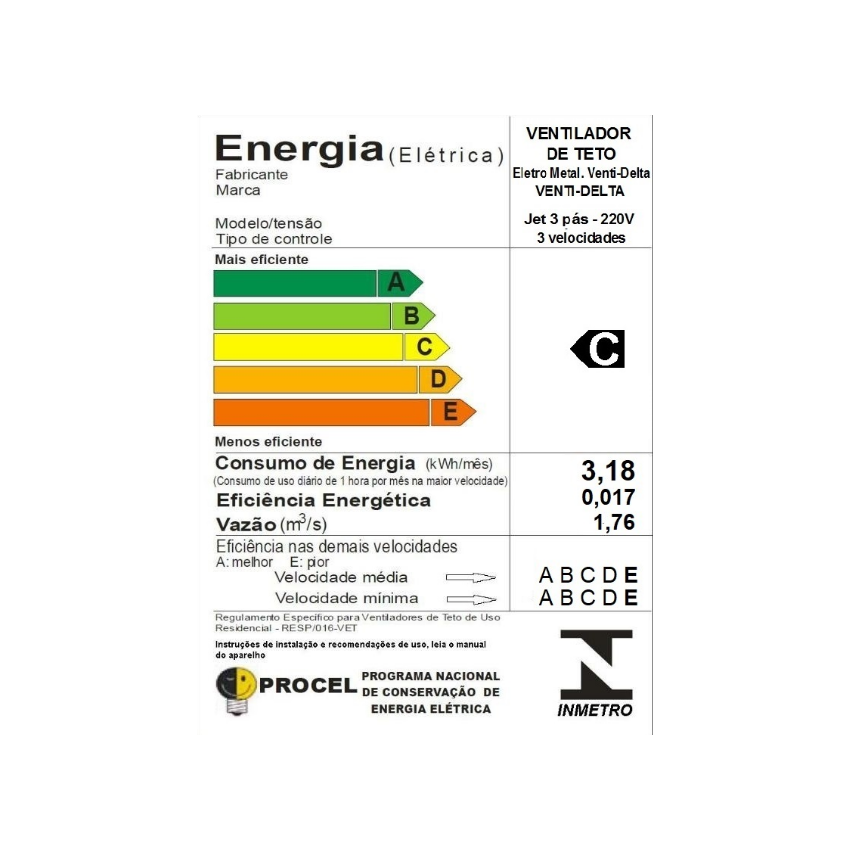 Ventilador Venti-Delta Jet Cobre Tabaco Laqueadas-Casanova Loja