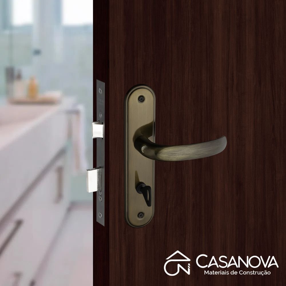 Fechadura de Porta Madeira Banheiro Pado Concept BX Espelho ZM 406