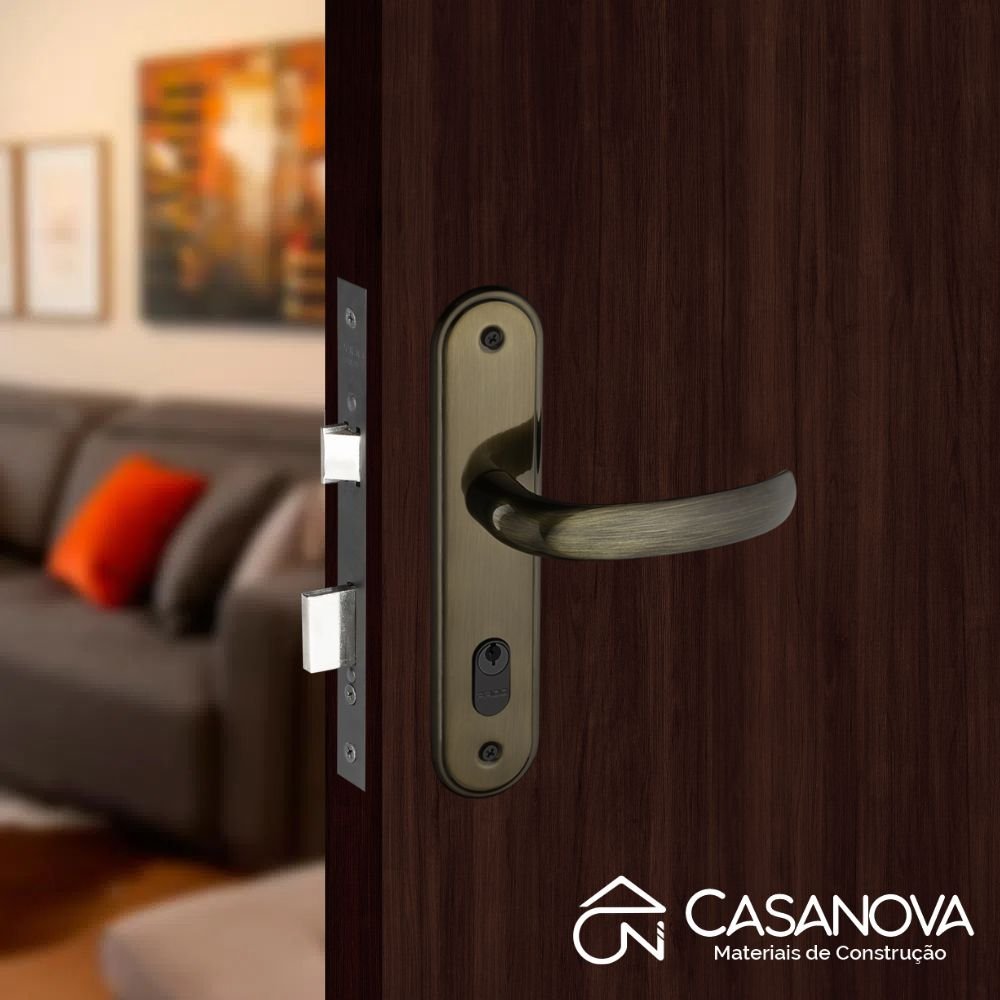 Fechadura de Porta Madeira Externa Pado Concept BX Espelho ZM 406