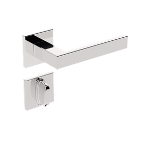 Fechadura Banheiro Stam IX290 40mm Inox Polido Cromada Roseta