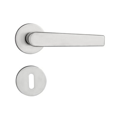 Fechadura interna Pado Concept 401 cromada escovada com roseta redonda de 40 mm