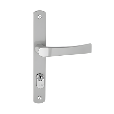 Fechadura Haga Berlin serralheiro cinza 21 mm para porta met&aacute;lica