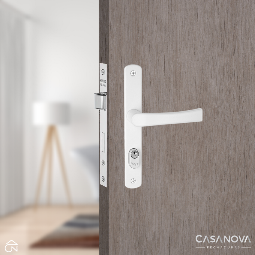 Fechadura Serralheiro Haga Berlin Branca 21mm - Casanova Loja C&C