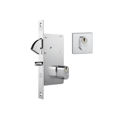 Fechadura Stam 950 preto fosco para porta de correr