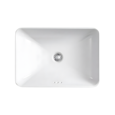 Cuba Kohler Vox retangular branca de sobrepor