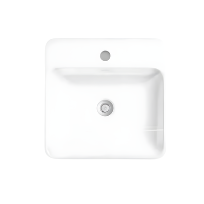 Cuba Kohler Vox quadrada com mesa e furo branca de 41 x 41 cm