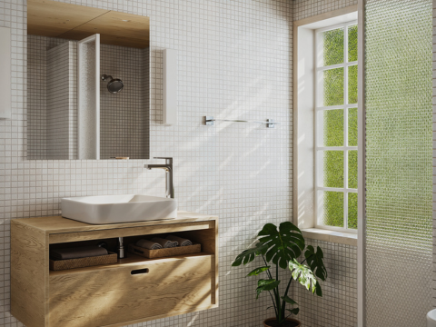 misturador lavatorio kohler bica alta leaf cr ambiente