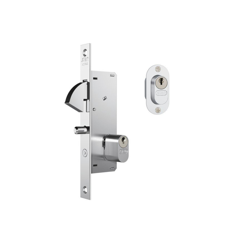 Fechadura Porta de Correr Stam 26.5mm Externa 940 Preto - Casanova