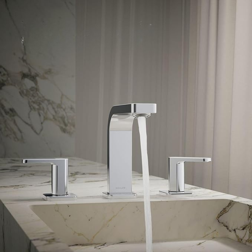 Misturador Lavatorio Parallel Duplo Comando Cromado Kohler