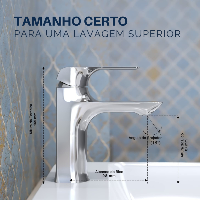 Misturador Kohler Fore Line Bica Baixa Cromado | Casanova