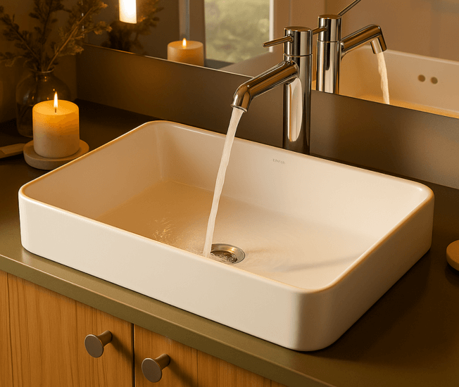 vox retangular branca sobrepor