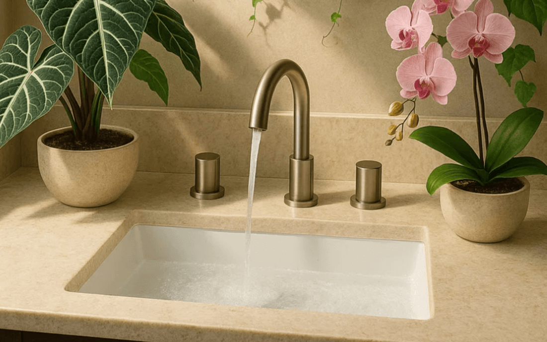 Cuba Kohler Verticyl instalada em bancada
