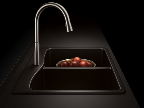 cuba para cozinha kohler kennon de sobreporembutir retangular dupla com mesa e furo 838x559mm black matte 8185br 1 cm1 seo 4