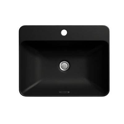 Cuba Kohler Vox de semi encaixe retangular com mesa preta
