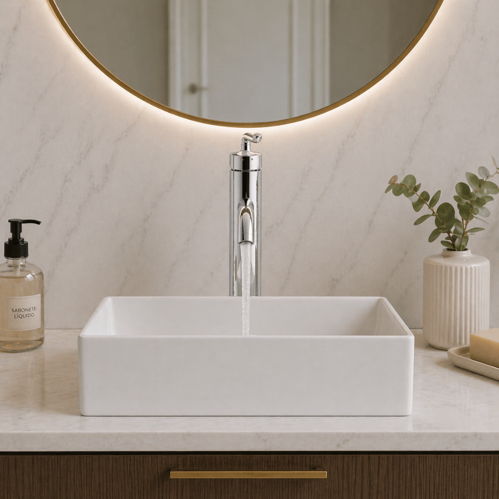 Misturador monocomando bancada Kohler Purist bica super alta